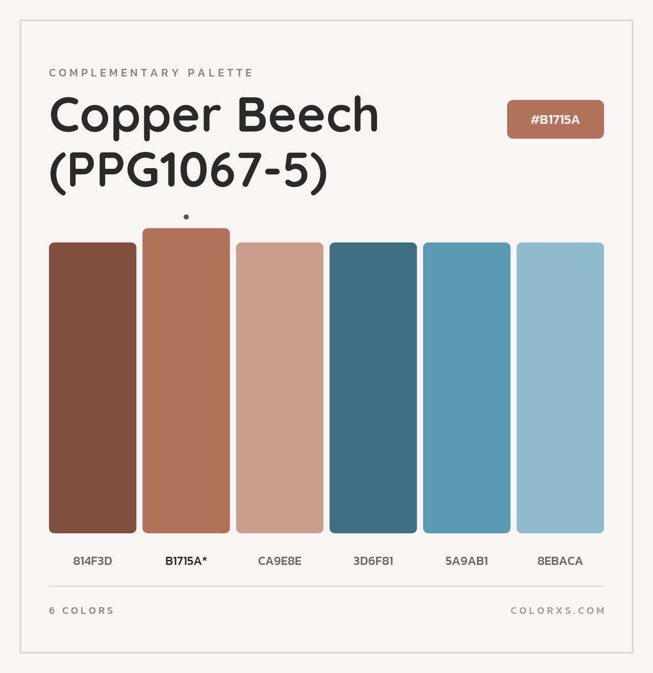 Copper Beech (PPG1067-5) - Complementary Color Palette
