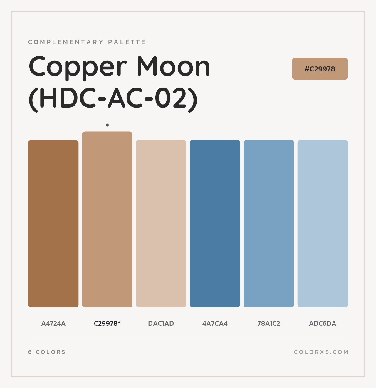Copper Moon (HDC-AC-02) - Complementary Color Palette