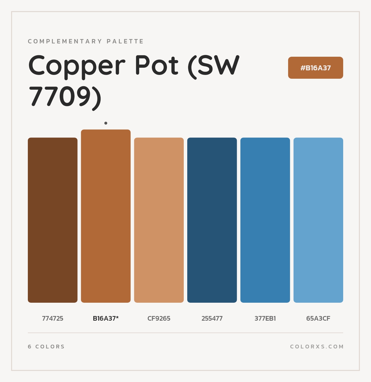 Copper Pot (SW 7709) - Complementary Color Palette