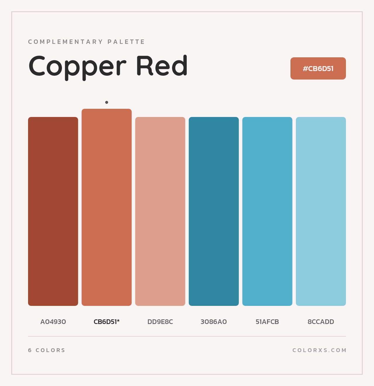 Copper Red - Complementary Color Palette