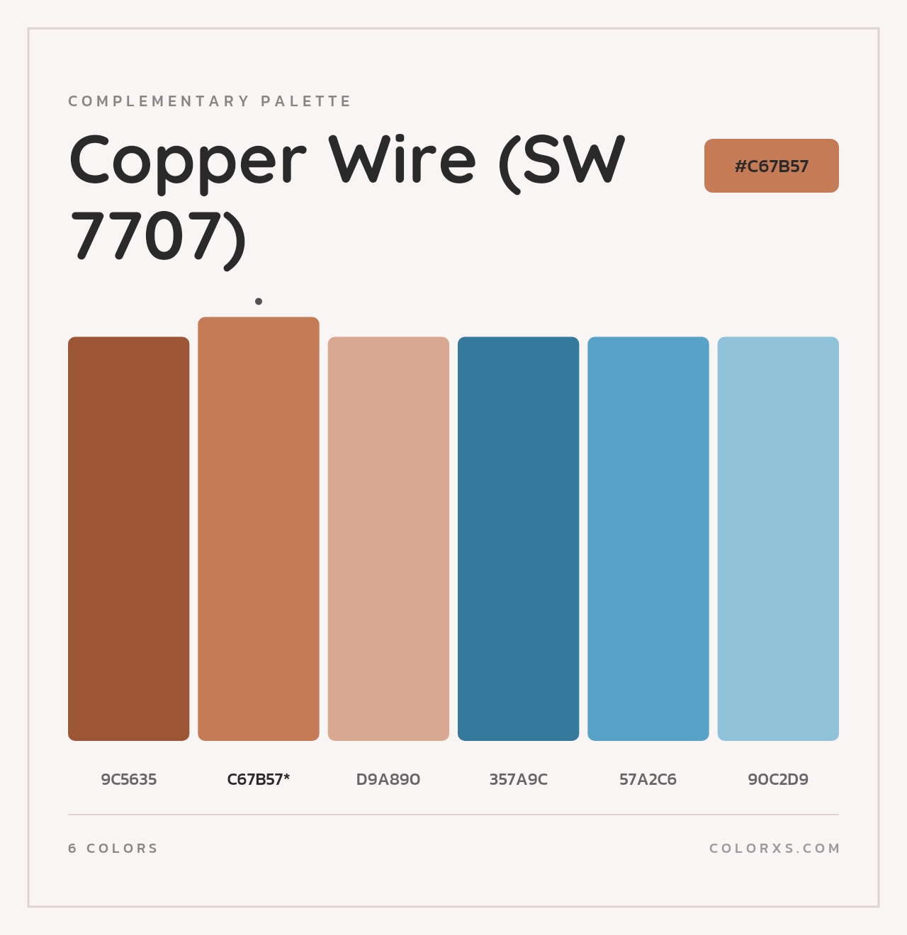 Copper Wire (SW 7707) - Complementary Color Palette