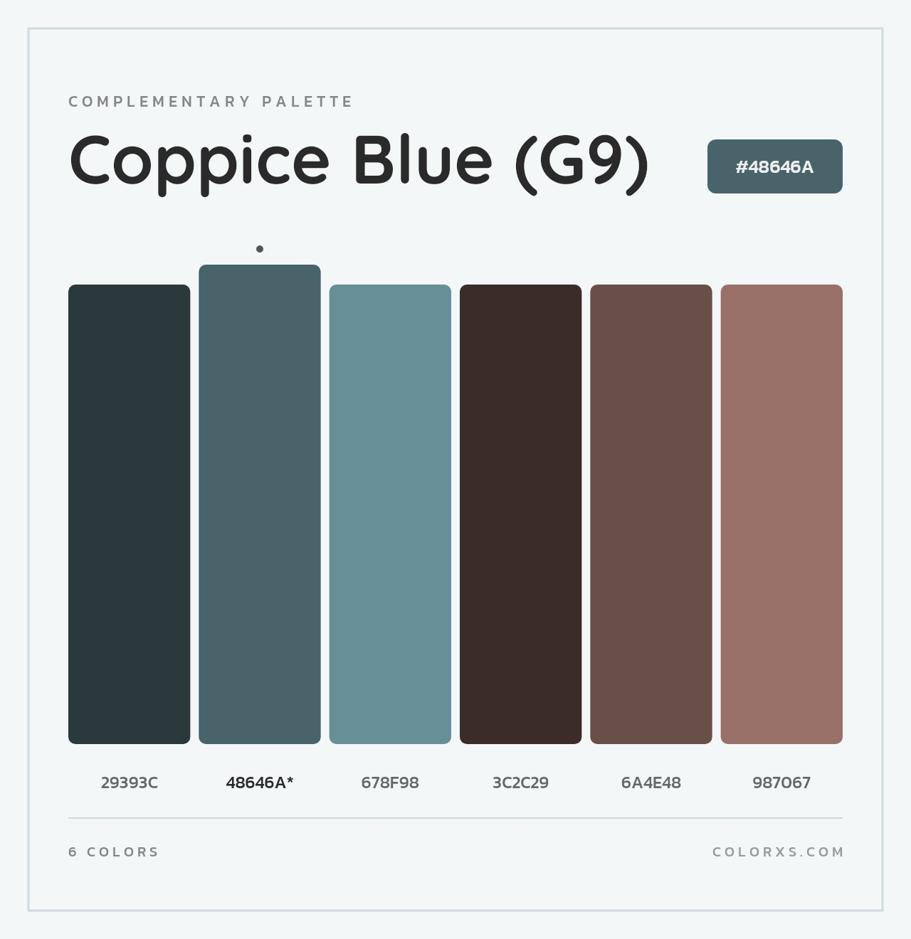 Coppice Blue (G9) - Complementary Color Palette