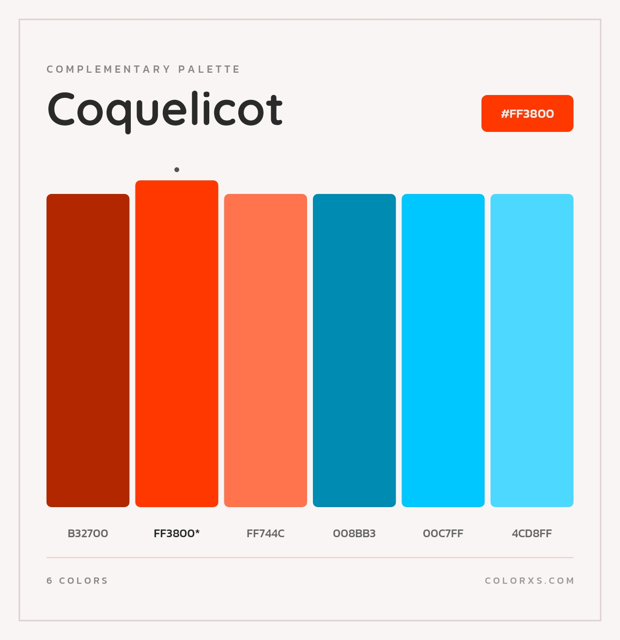 Coquelicot - Complementary Color Palette