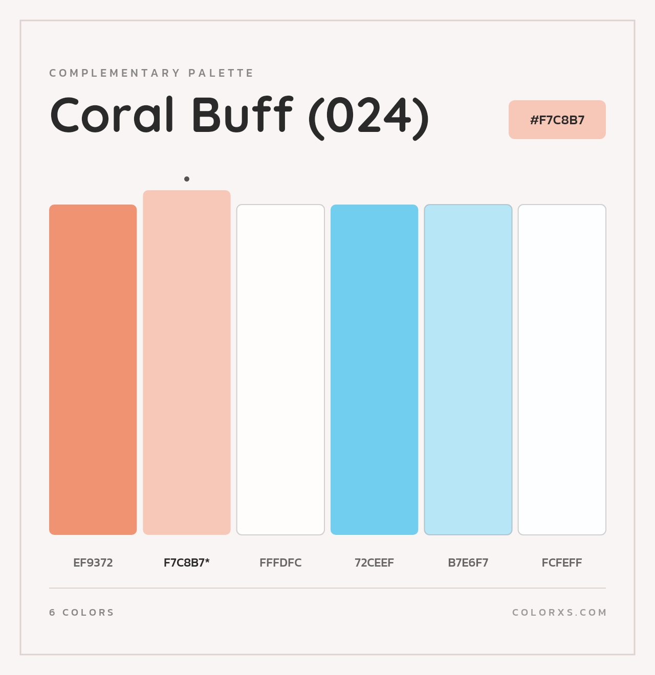 Coral Buff (024) - Complementary Color Palette