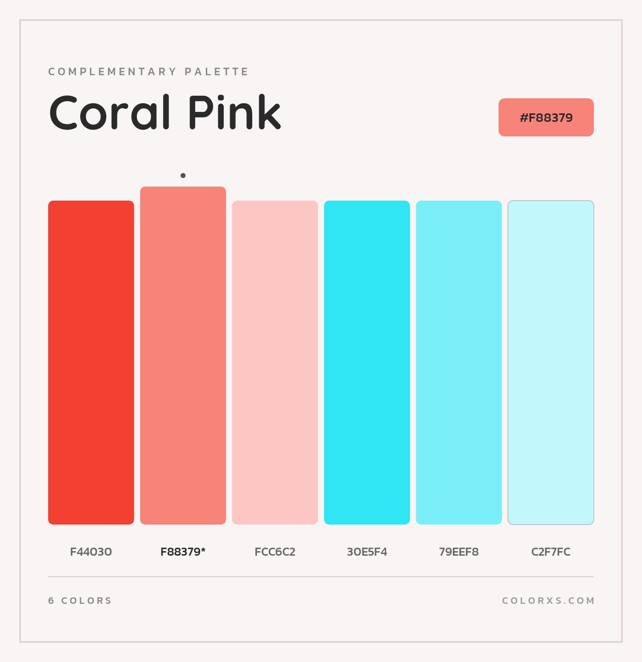 Coral Pink - Complementary Color Palette