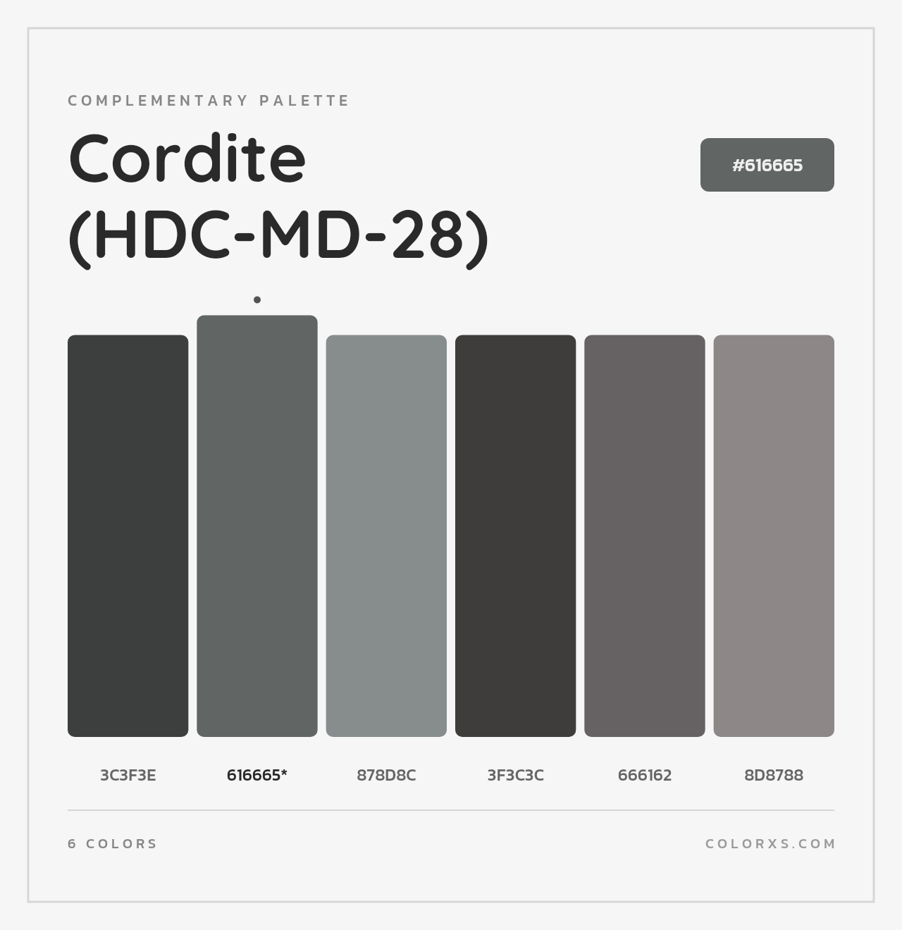 Cordite (HDC-MD-28) - Complementary Color Palette
