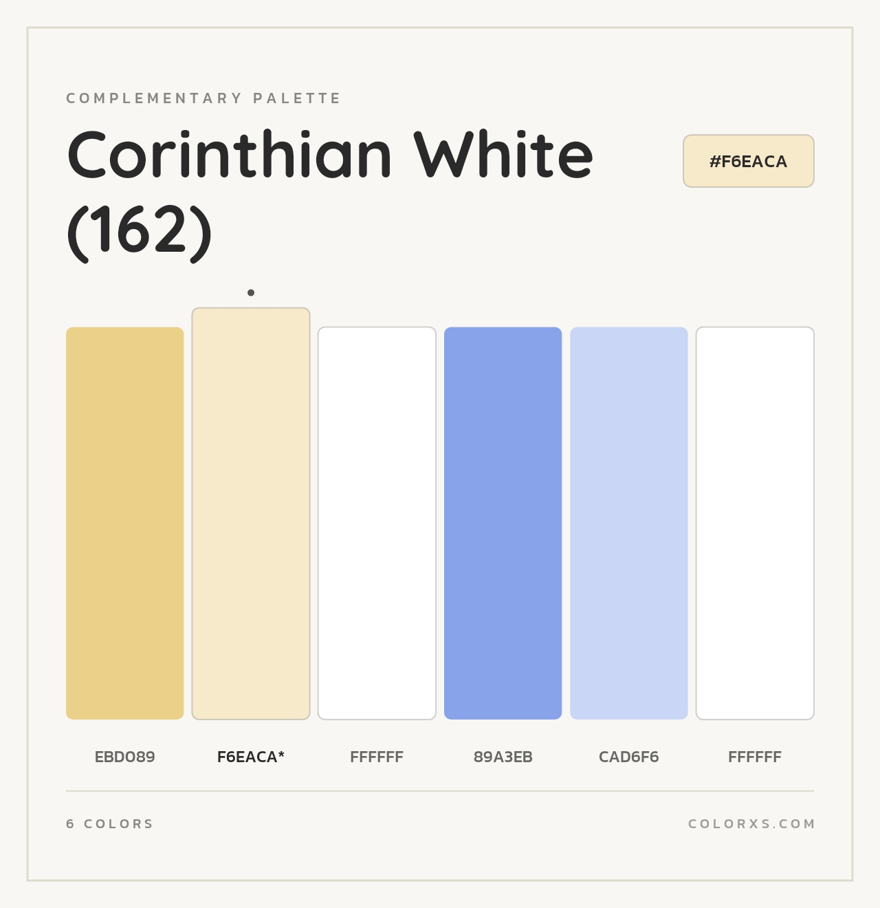 Corinthian White (162) - Complementary Color Palette