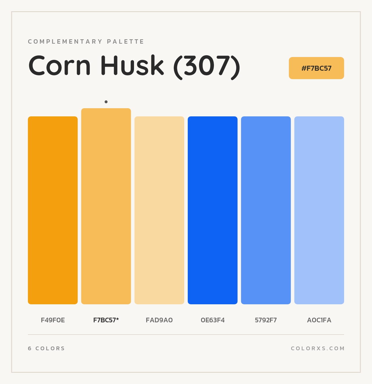 Corn Husk (307) - Complementary Color Palette