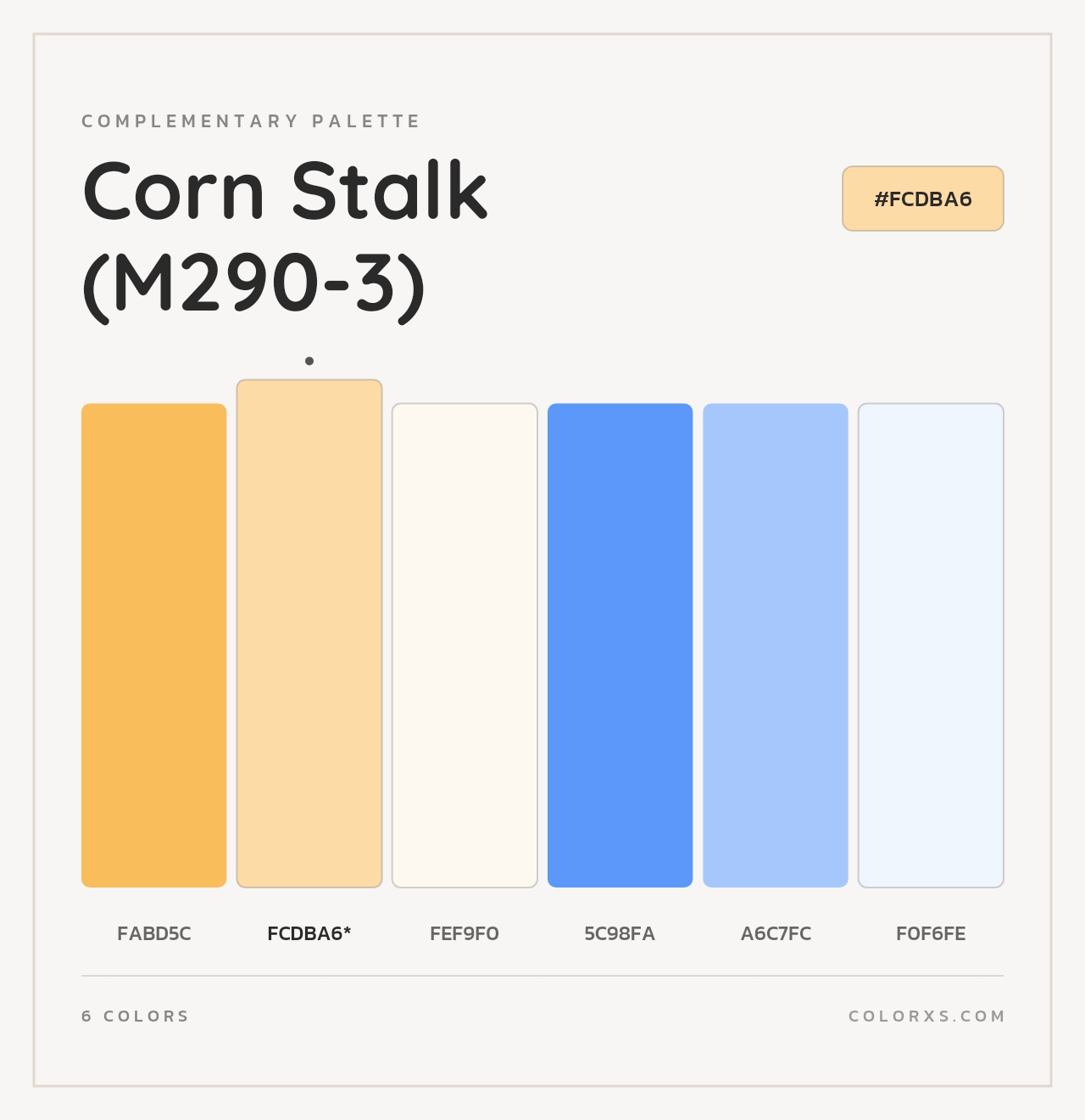 Corn Stalk (M290-3) - Complementary Color Palette