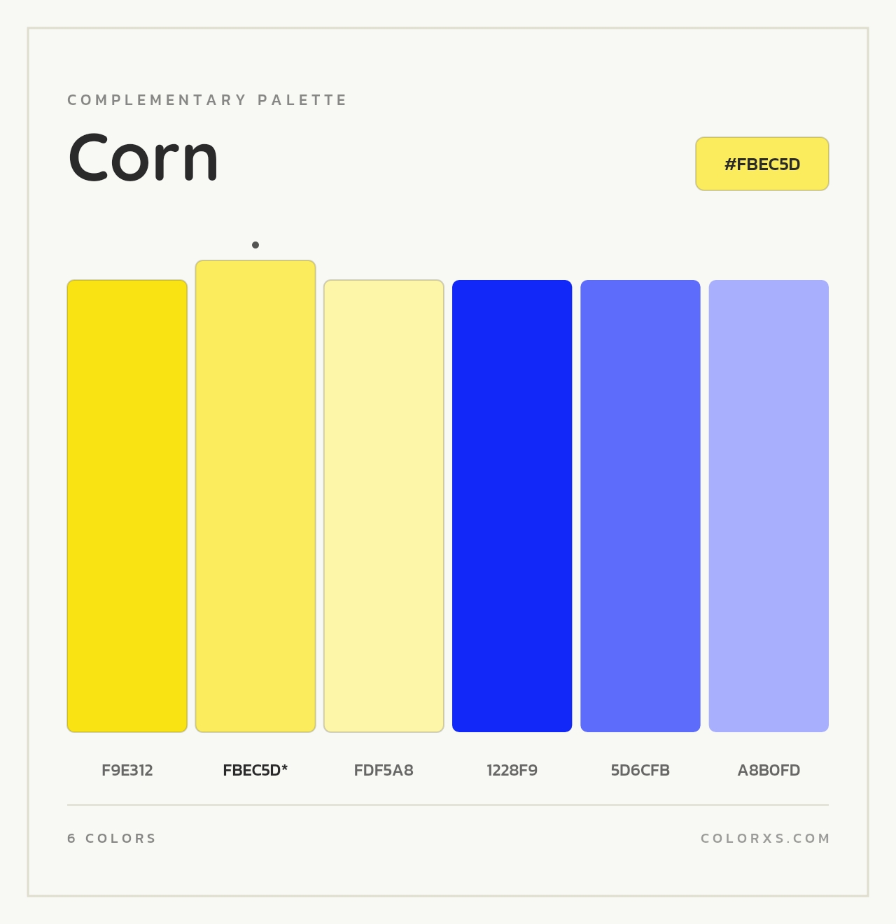 Corn - Complementary Color Palette