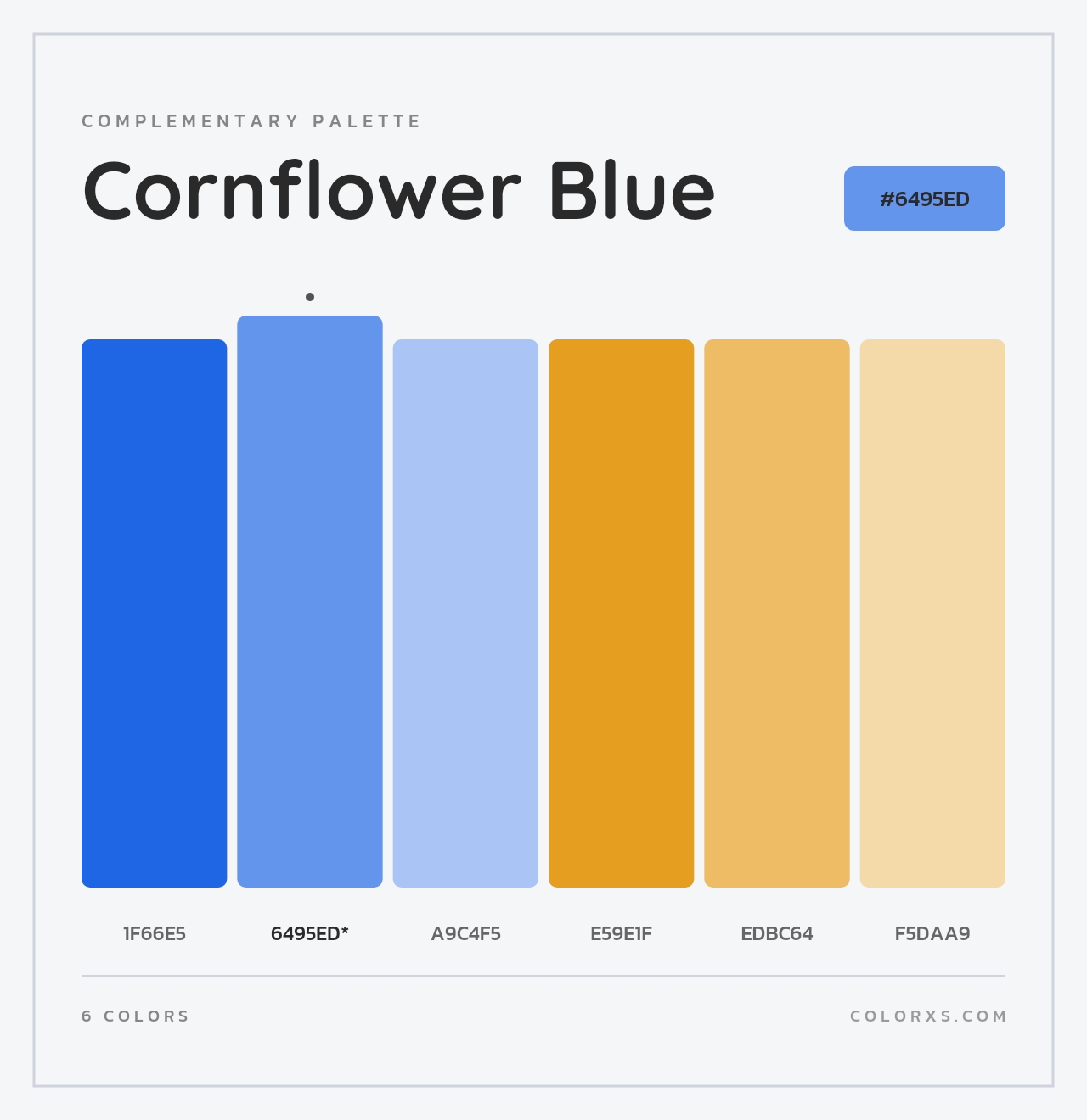 Cornflower Blue - Complementary Color Palette