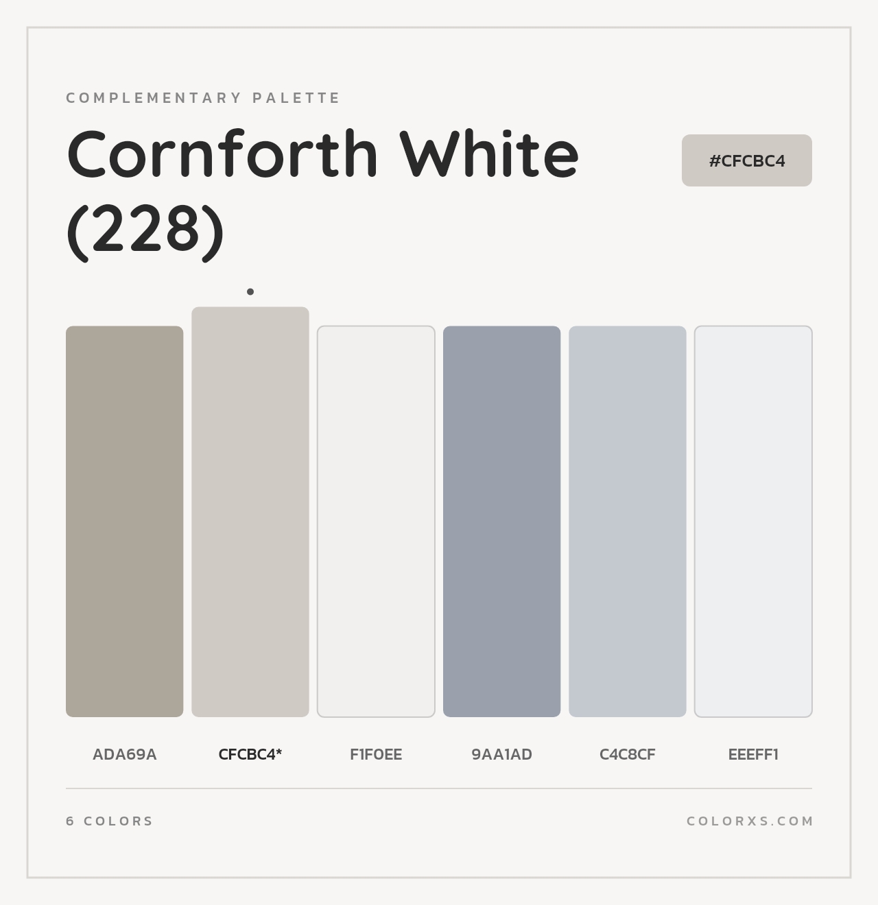 Cornforth White (228) - Complementary Color Palette