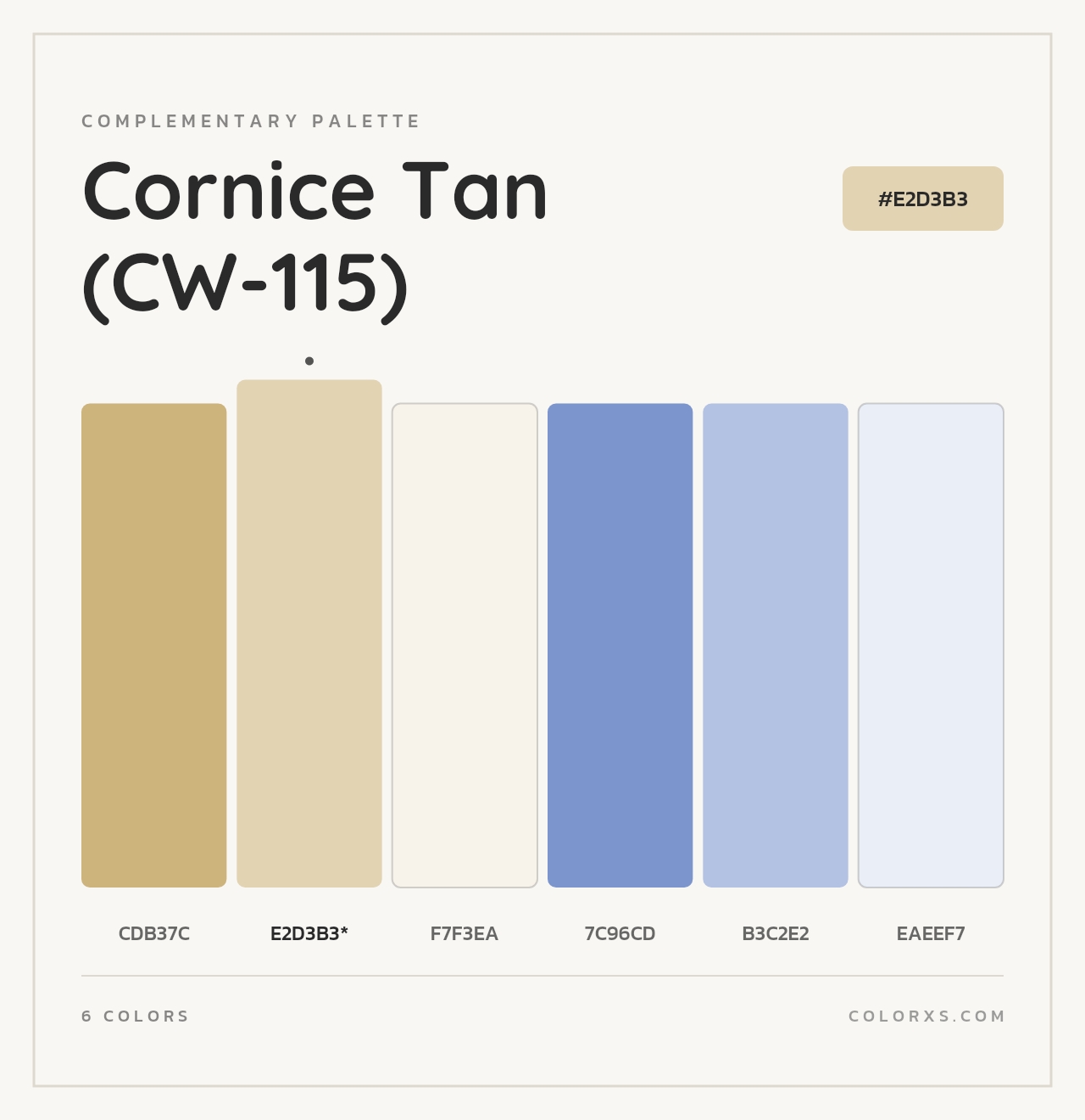 Cornice Tan (CW-115) - Complementary Color Palette