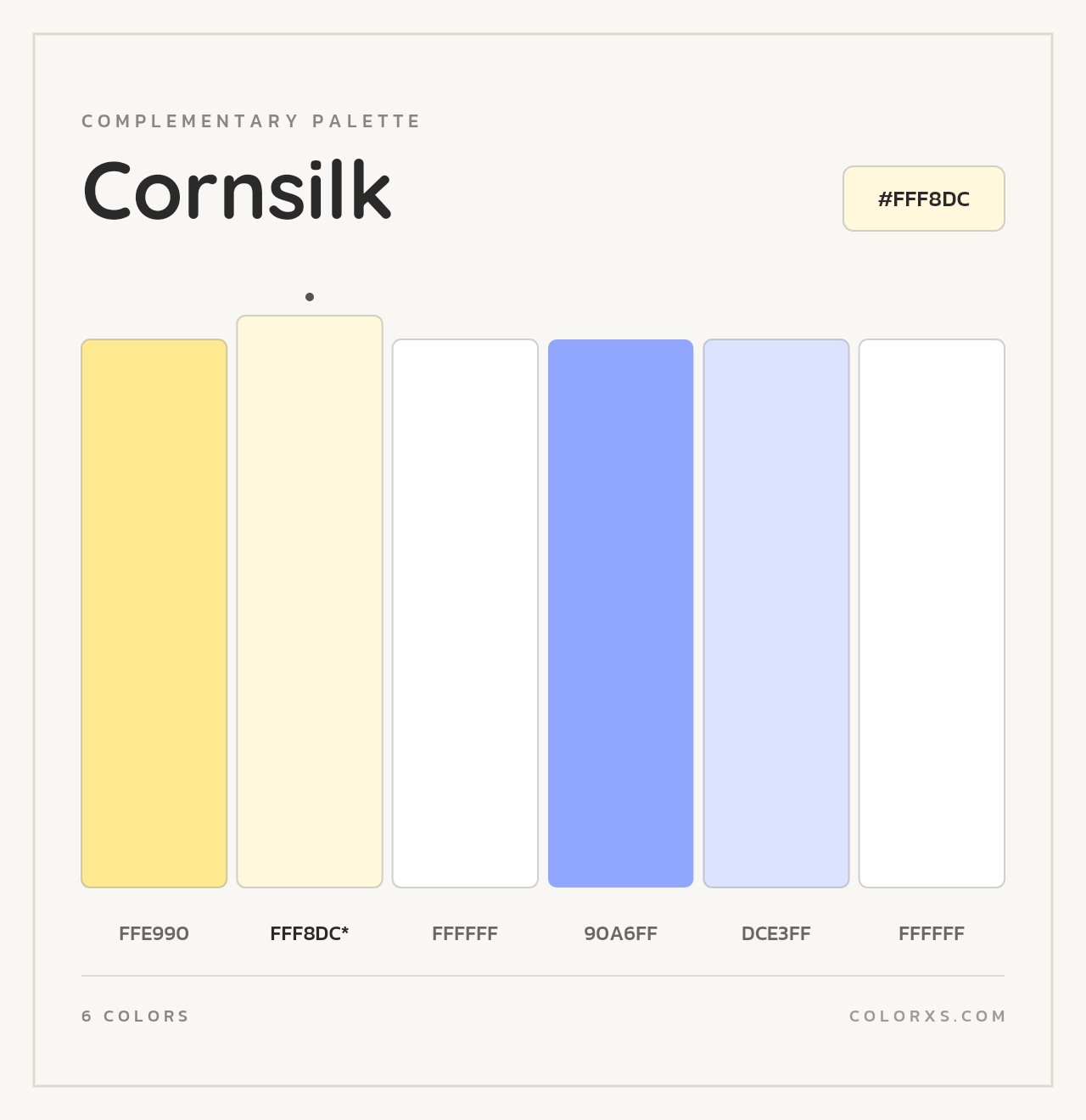 Cornsilk - Complementary Color Palette
