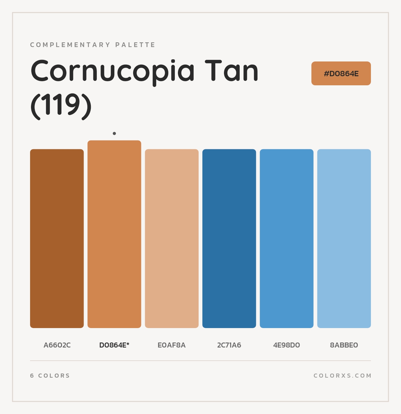 Cornucopia Tan (119) - Complementary Color Palette