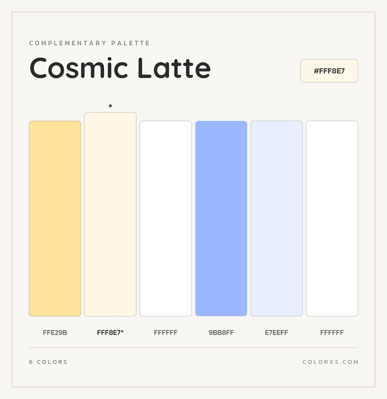 Cosmic Latte - Complementary Color Palette