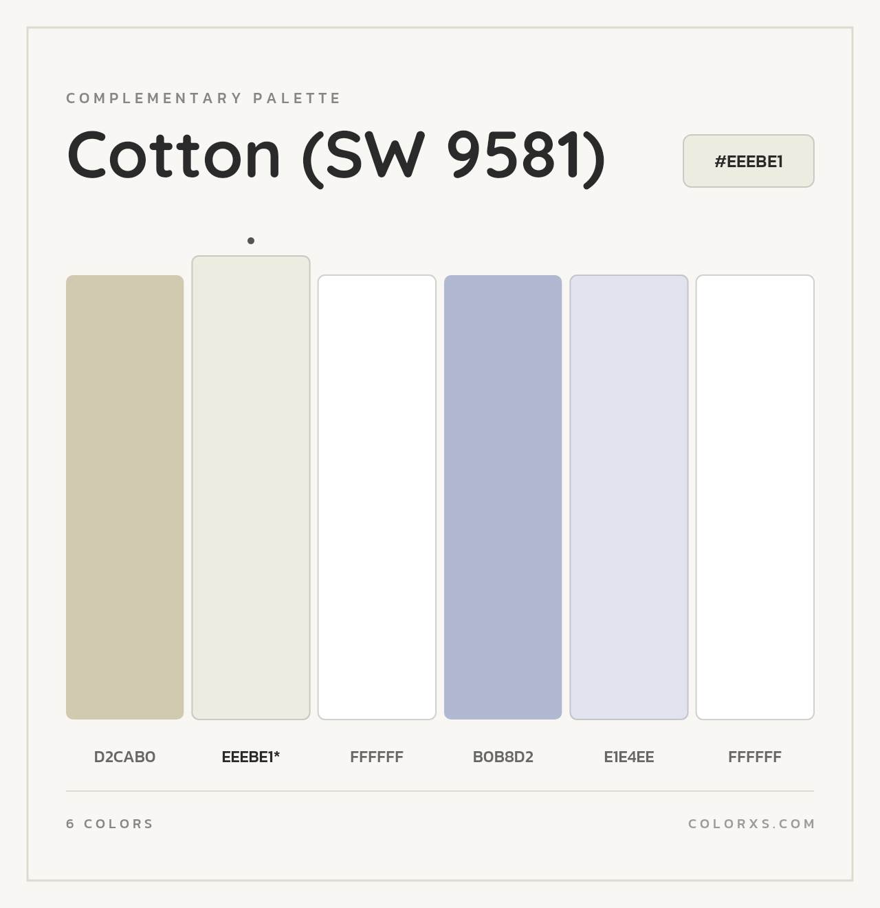 Cotton (SW 9581) - Complementary Color Palette