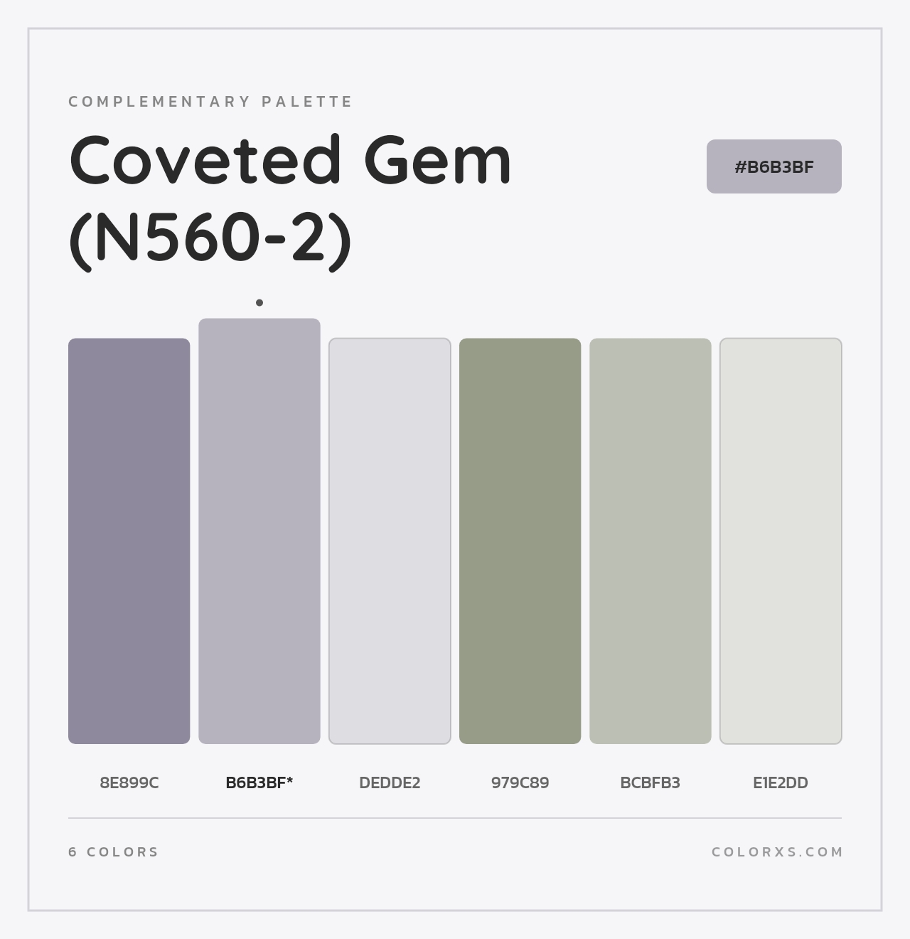 Coveted Gem (N560-2) - Complementary Color Palette