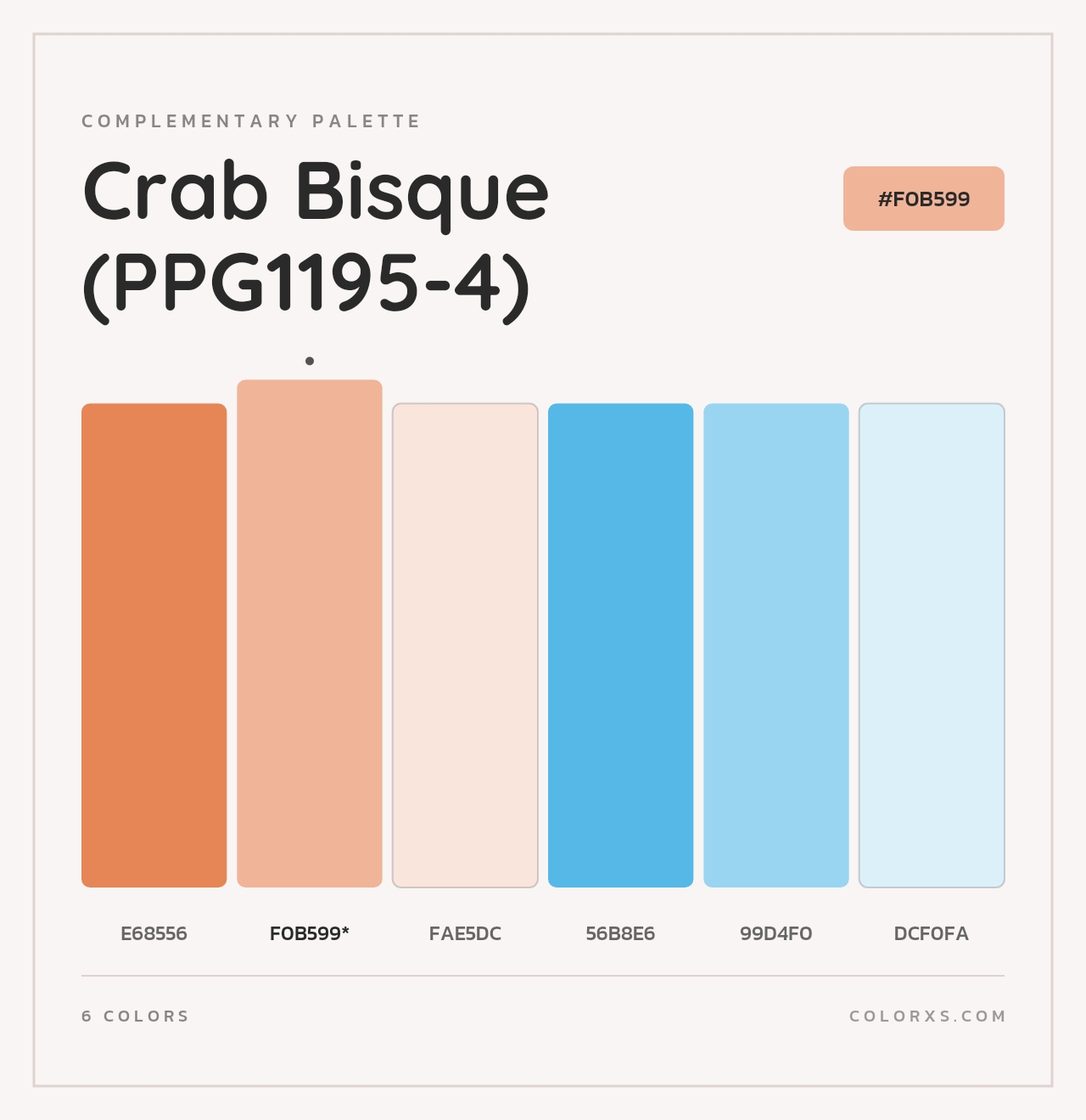 Crab Bisque (PPG1195-4) - Complementary Color Palette
