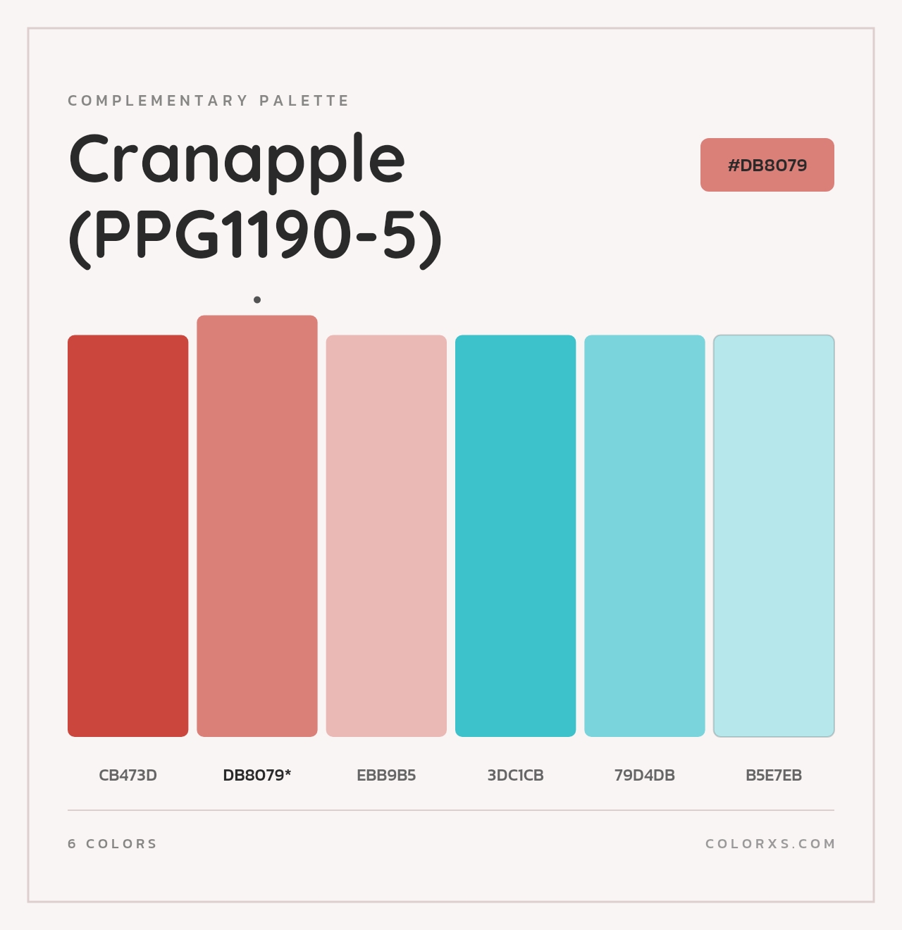 Cranapple (PPG1190-5) - Complementary Color Palette