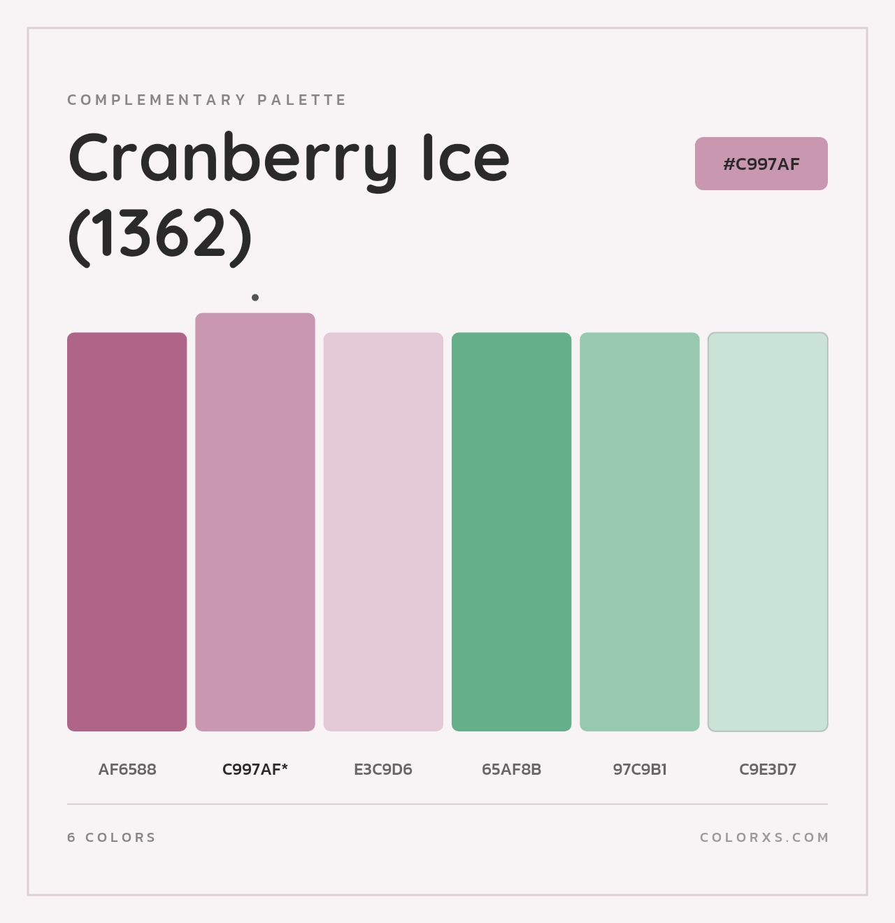 Cranberry Ice (1362) - Complementary Color Palette