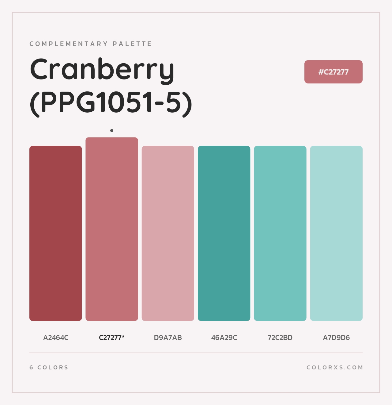 Cranberry (PPG1051-5) - Complementary Color Palette