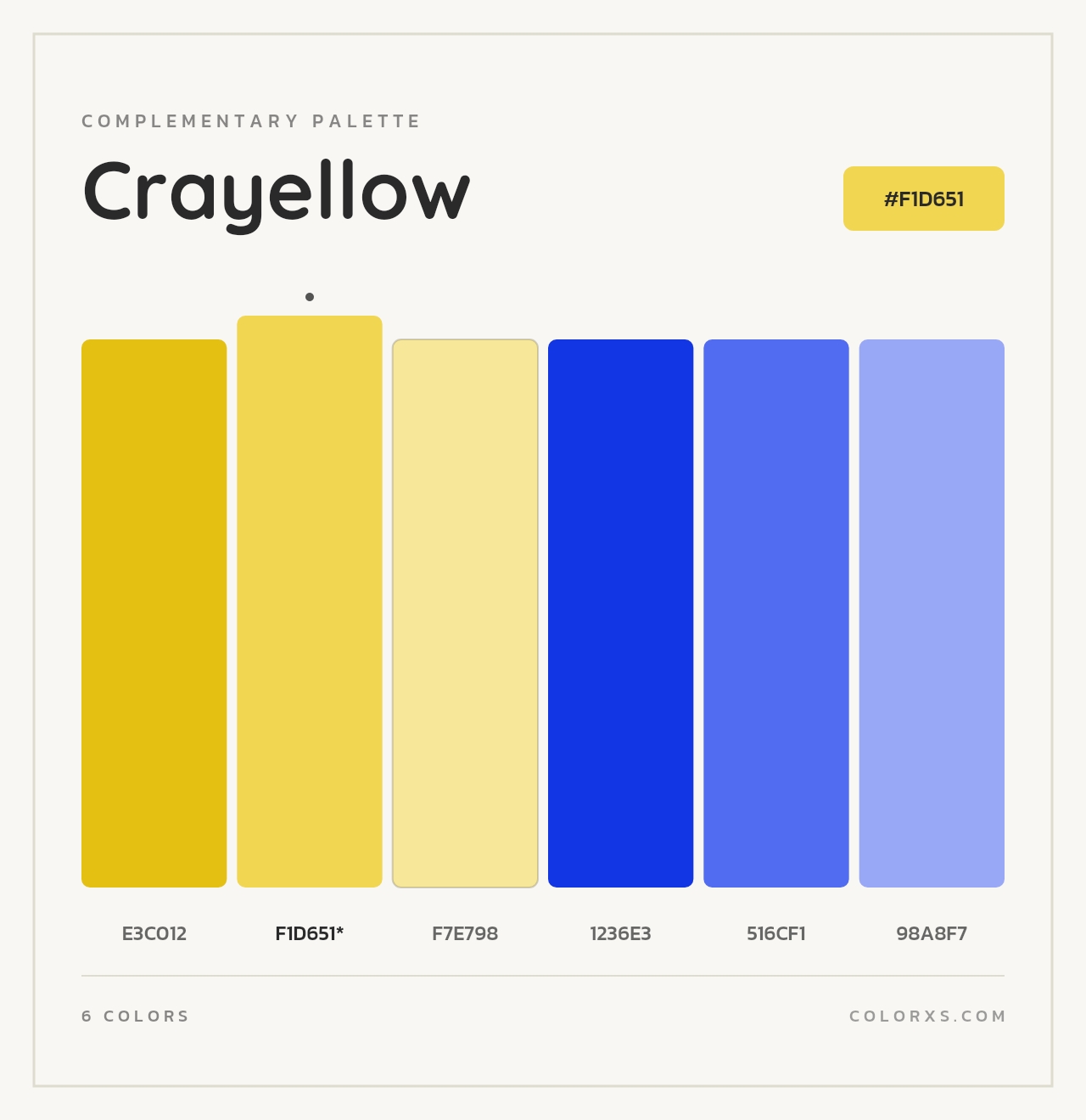 Crayellow - Complementary Color Palette