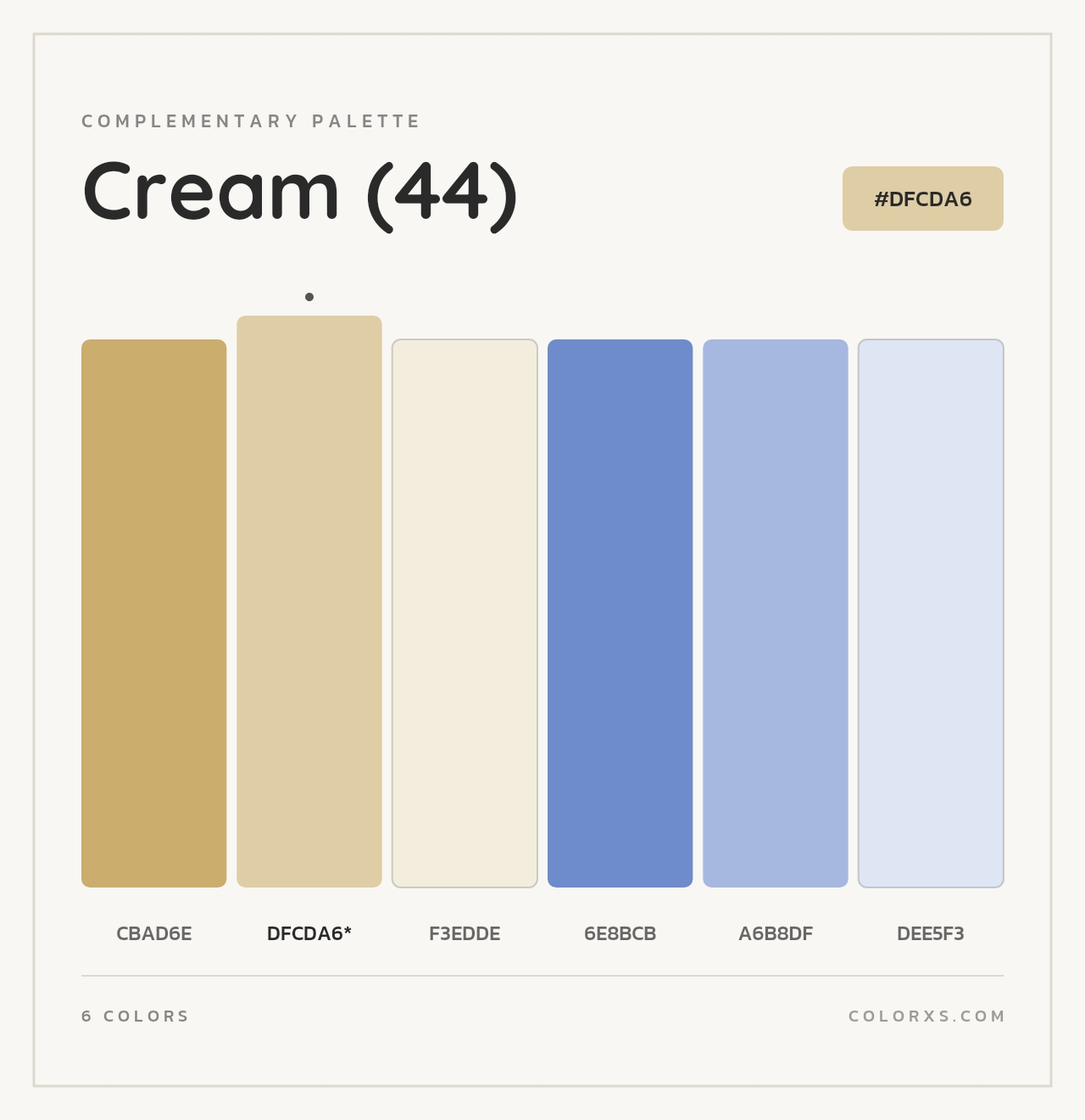 Cream (44) - Complementary Color Palette