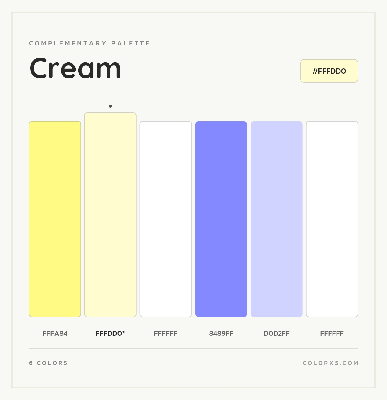 Cream - Complementary Color Palette