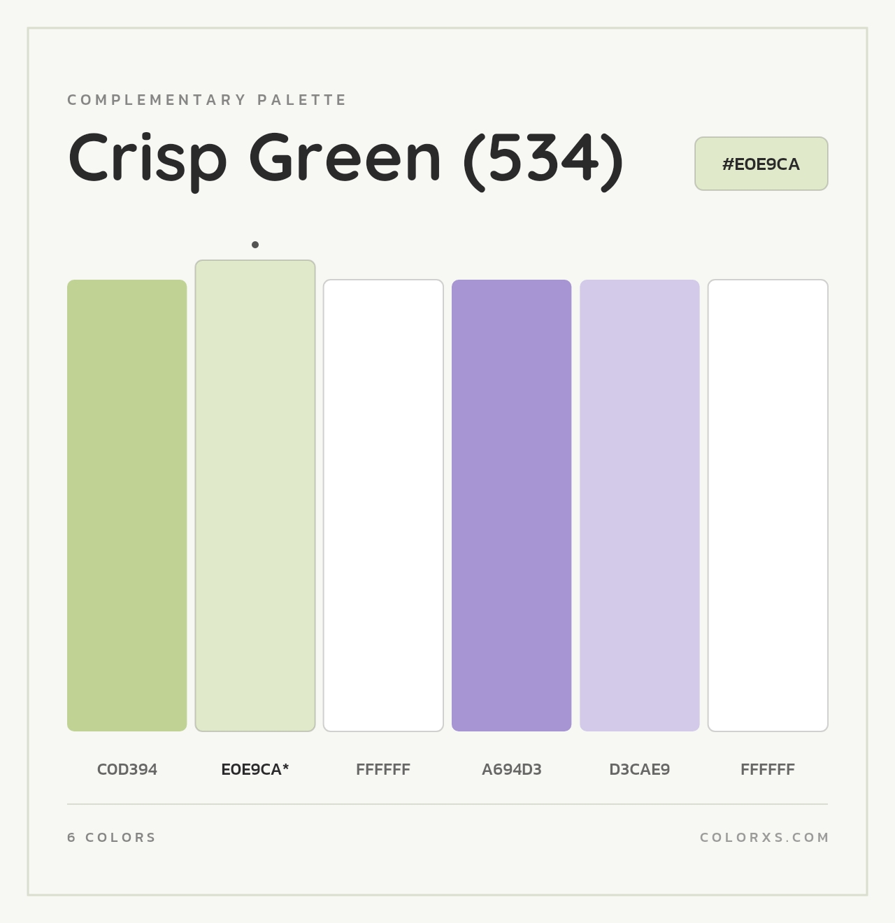 Crisp Green (534) - Complementary Color Palette