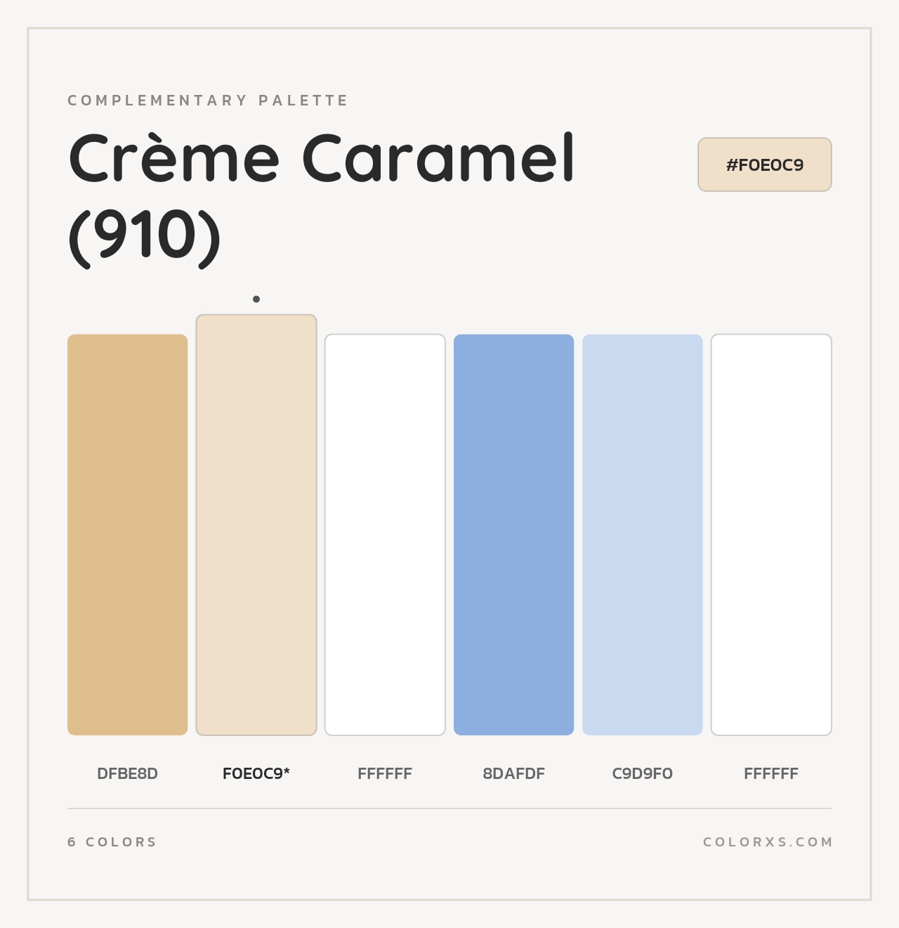 Crème Caramel (910) - Complementary Color Palette