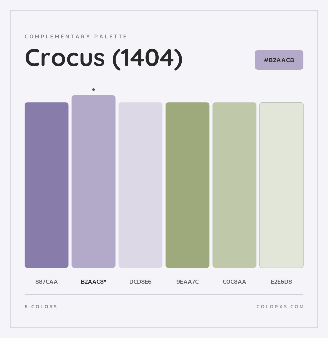 Crocus (1404) - Complementary Color Palette