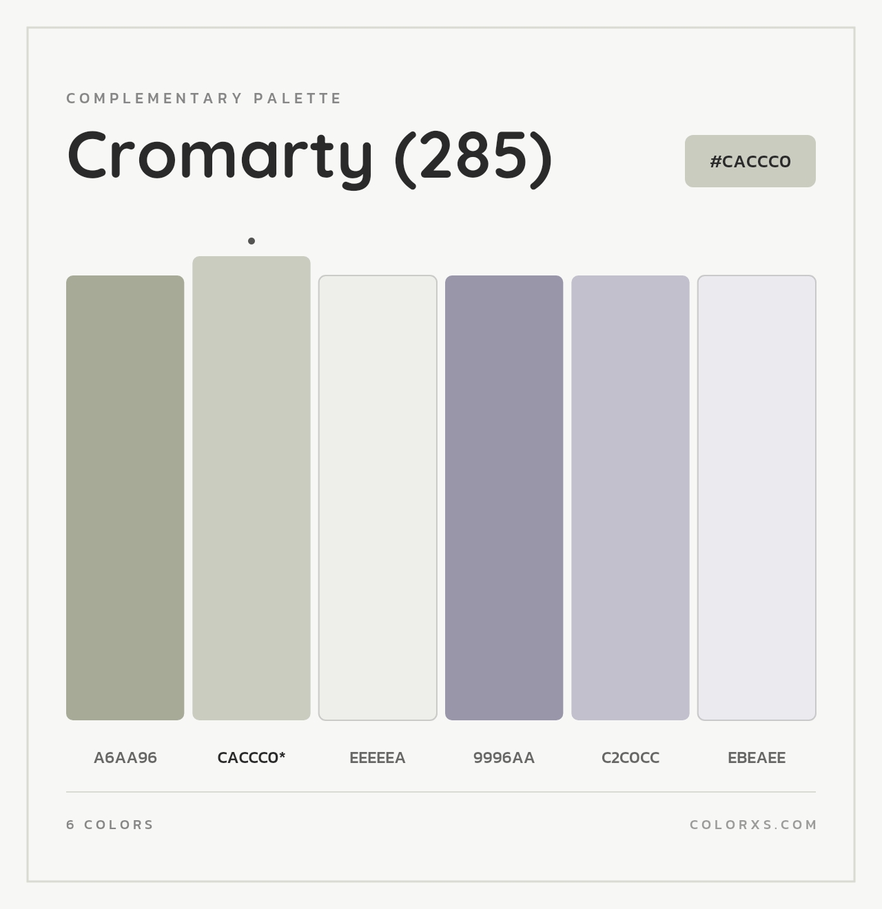 Cromarty (285) - Complementary Color Palette
