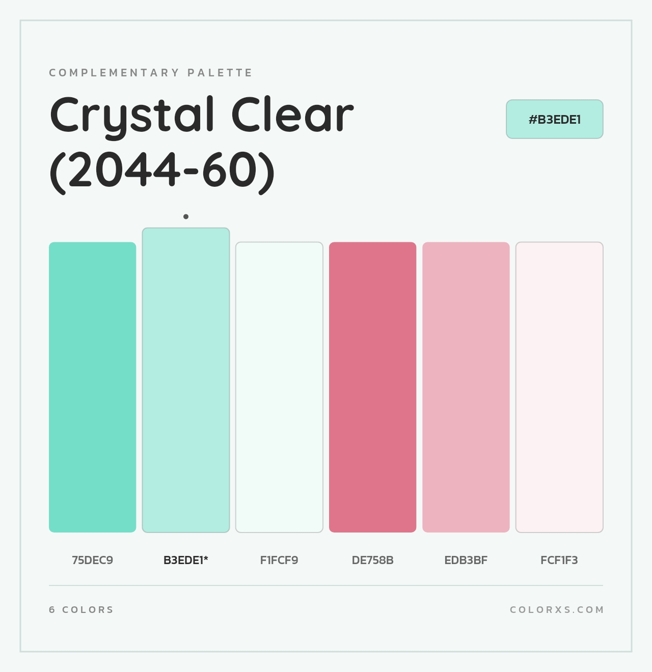 Crystal Clear (2044-60) - Complementary Color Palette