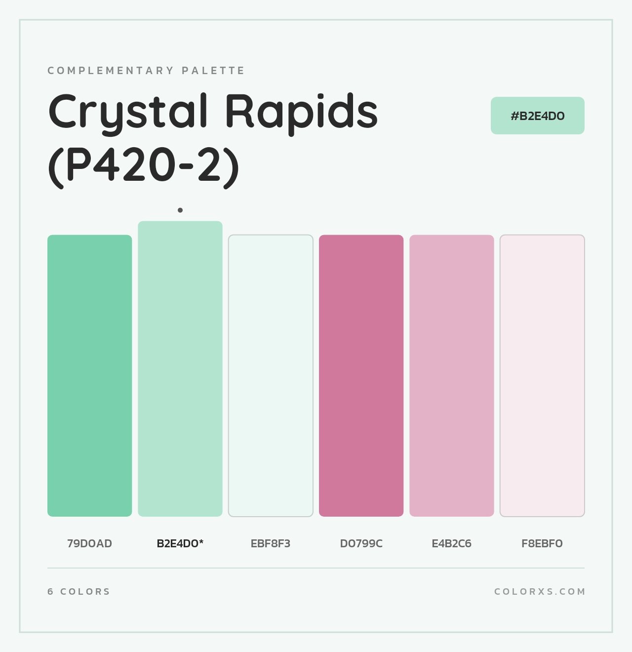 Crystal Rapids (P420-2) - Complementary Color Palette