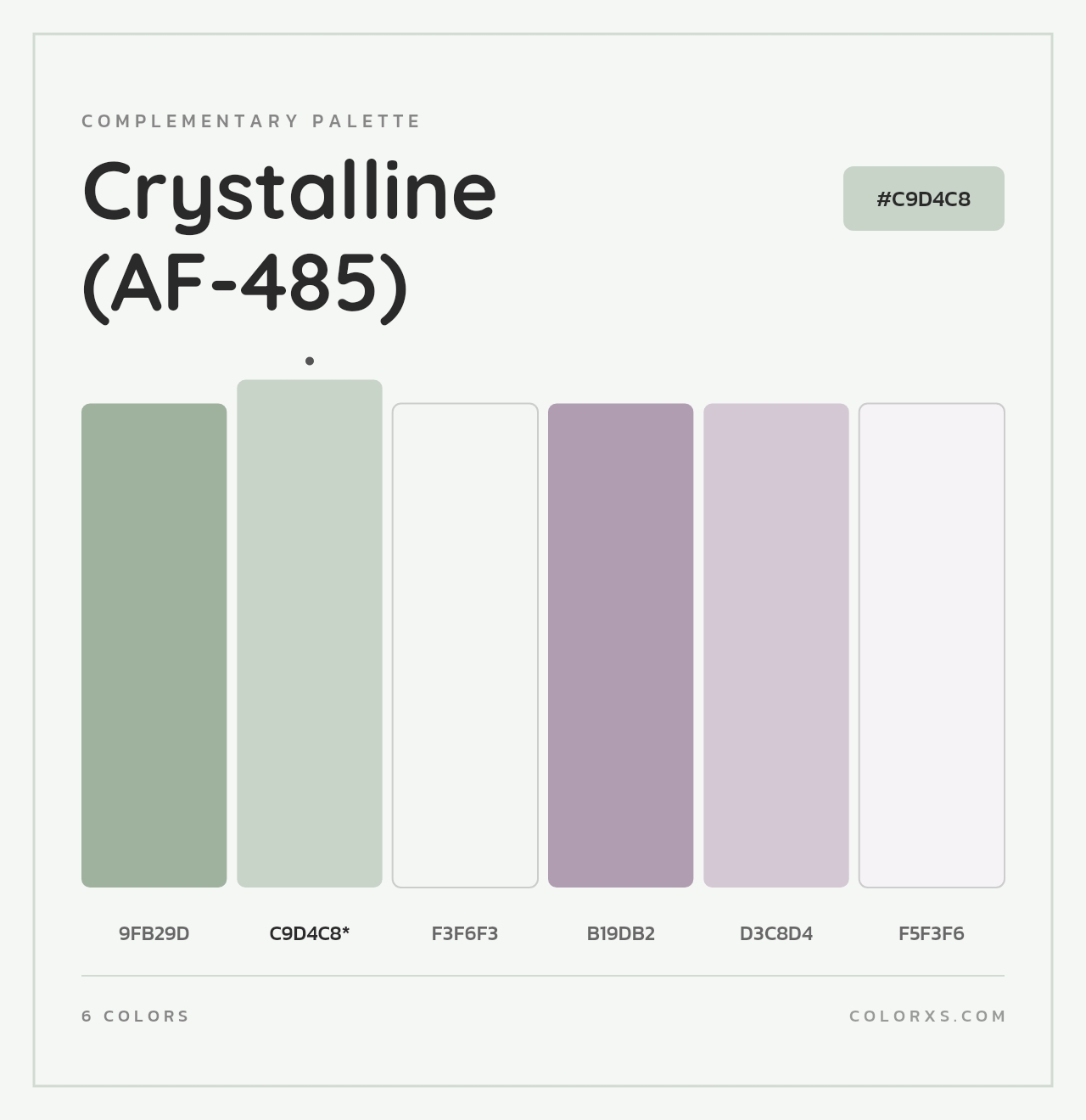 Crystalline (AF-485) - Complementary Color Palette
