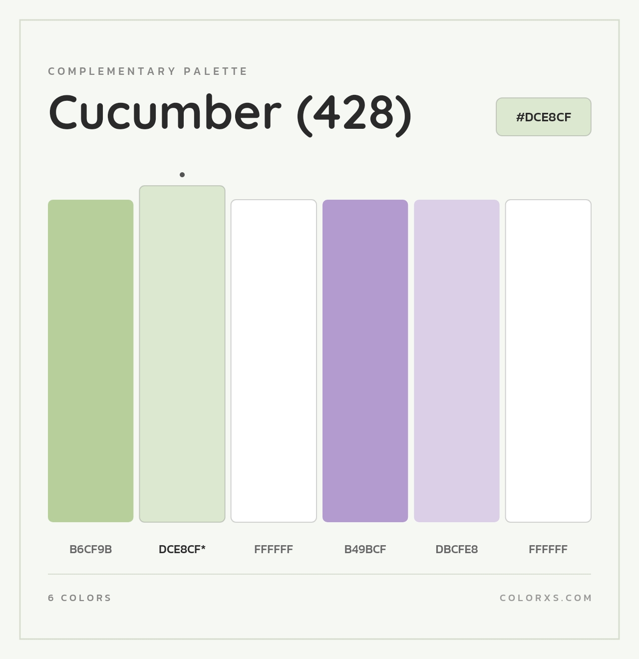 Cucumber (428) - Complementary Color Palette
