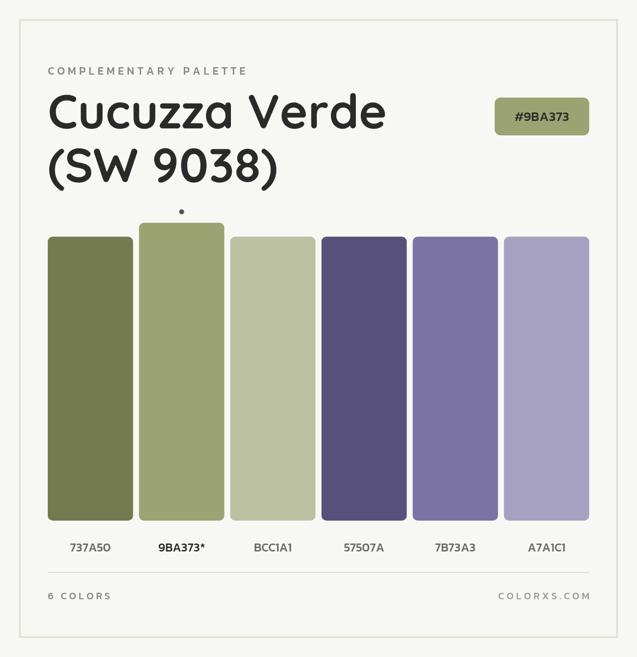 Cucuzza Verde (SW 9038) - Complementary Color Palette