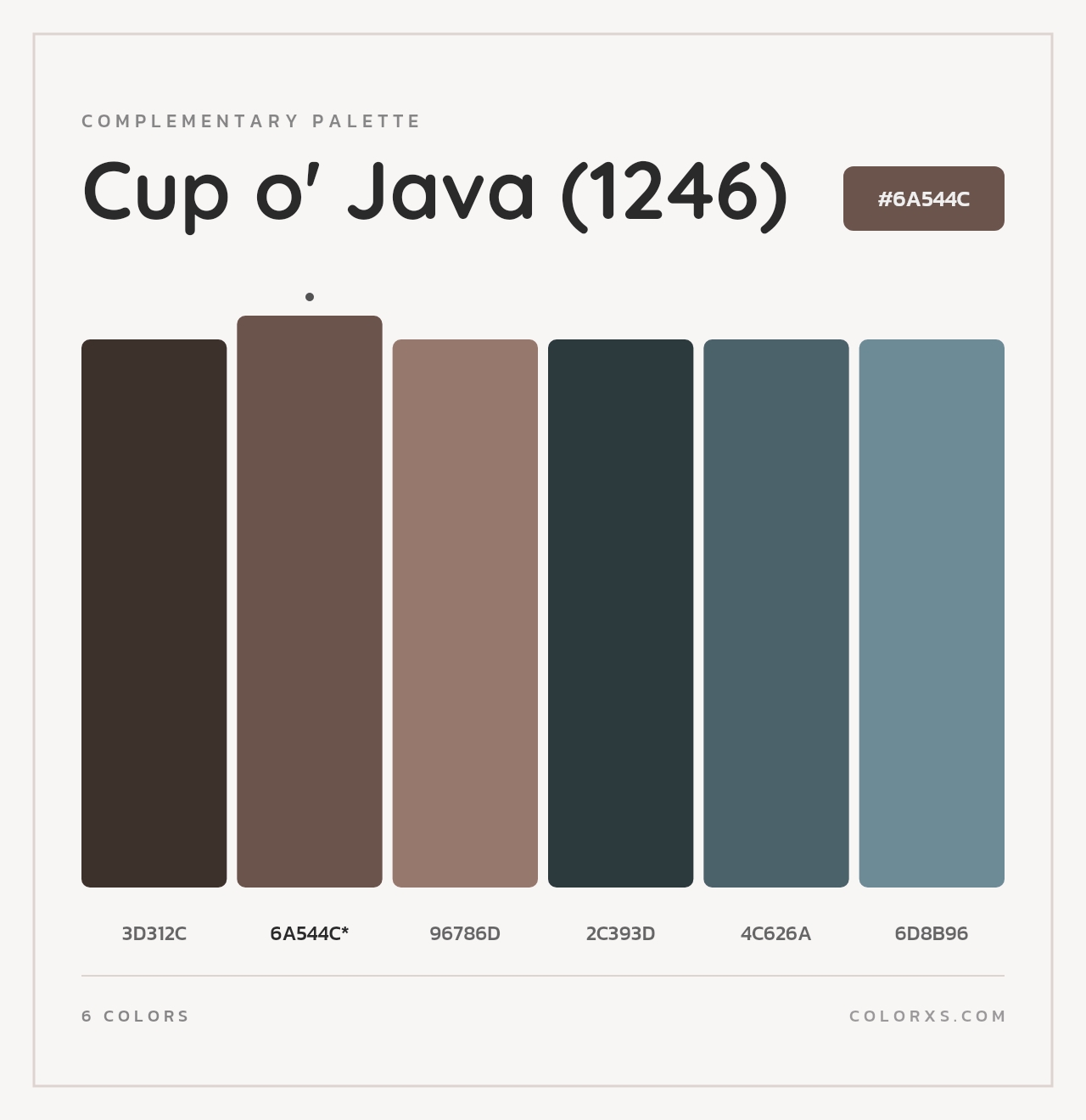 Cup o' Java (1246) - Complementary Color Palette