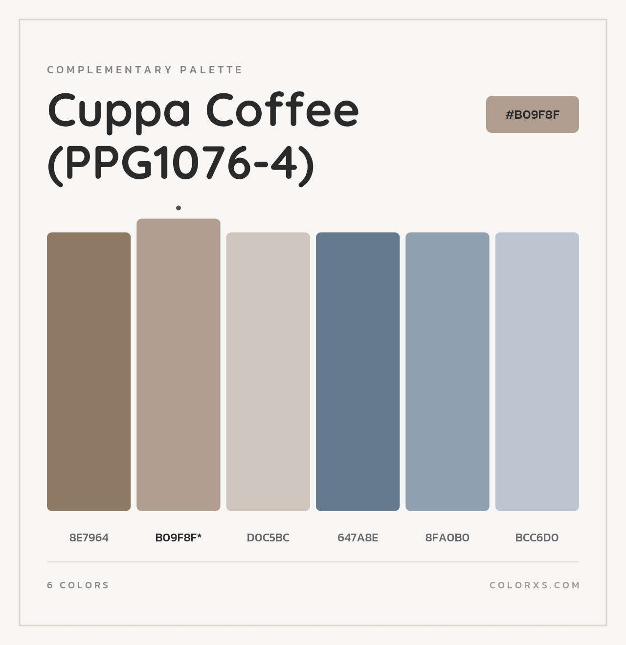 Cuppa Coffee (PPG1076-4) - Complementary Color Palette