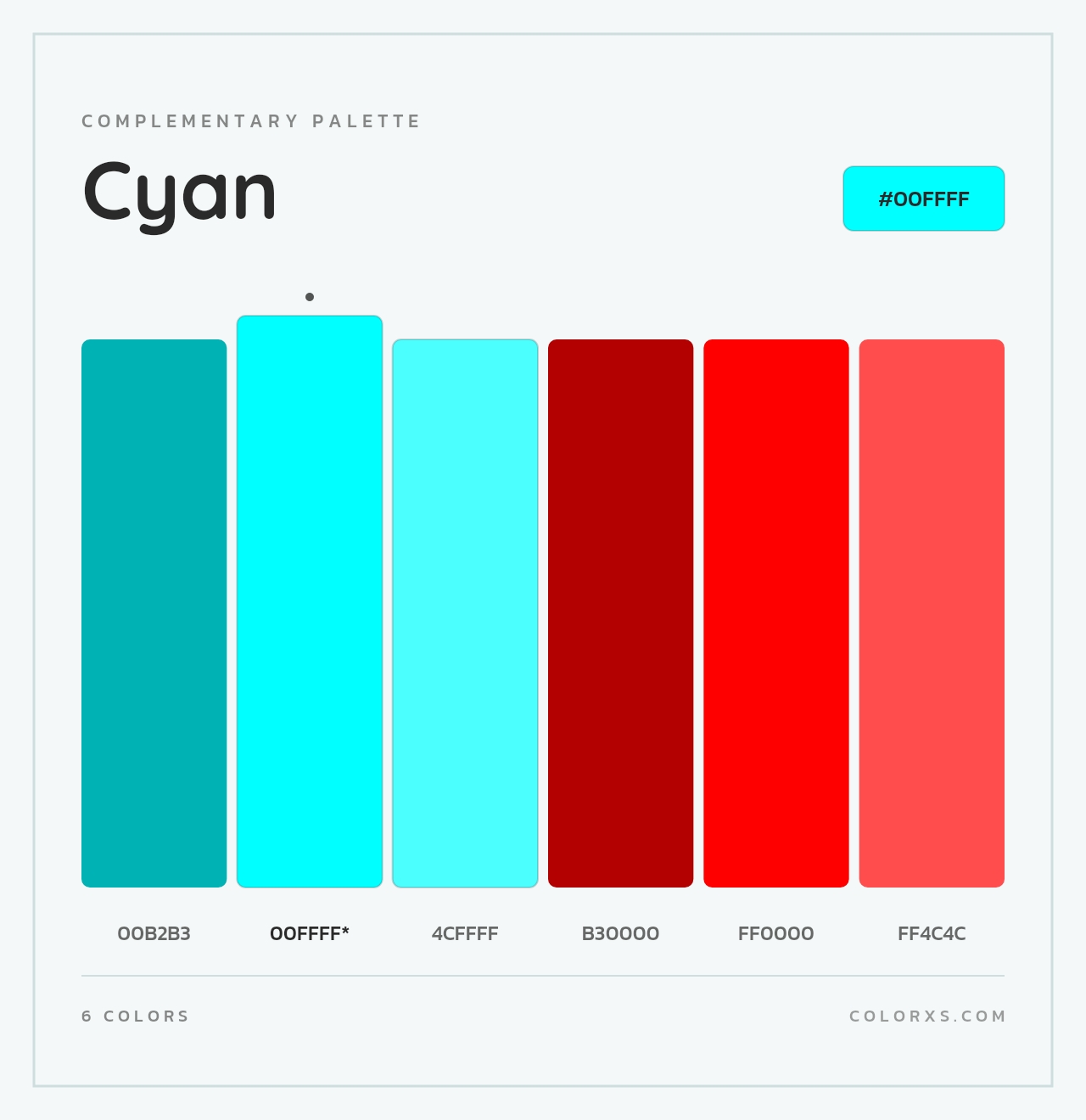 Cyan - Complementary Color Palette
