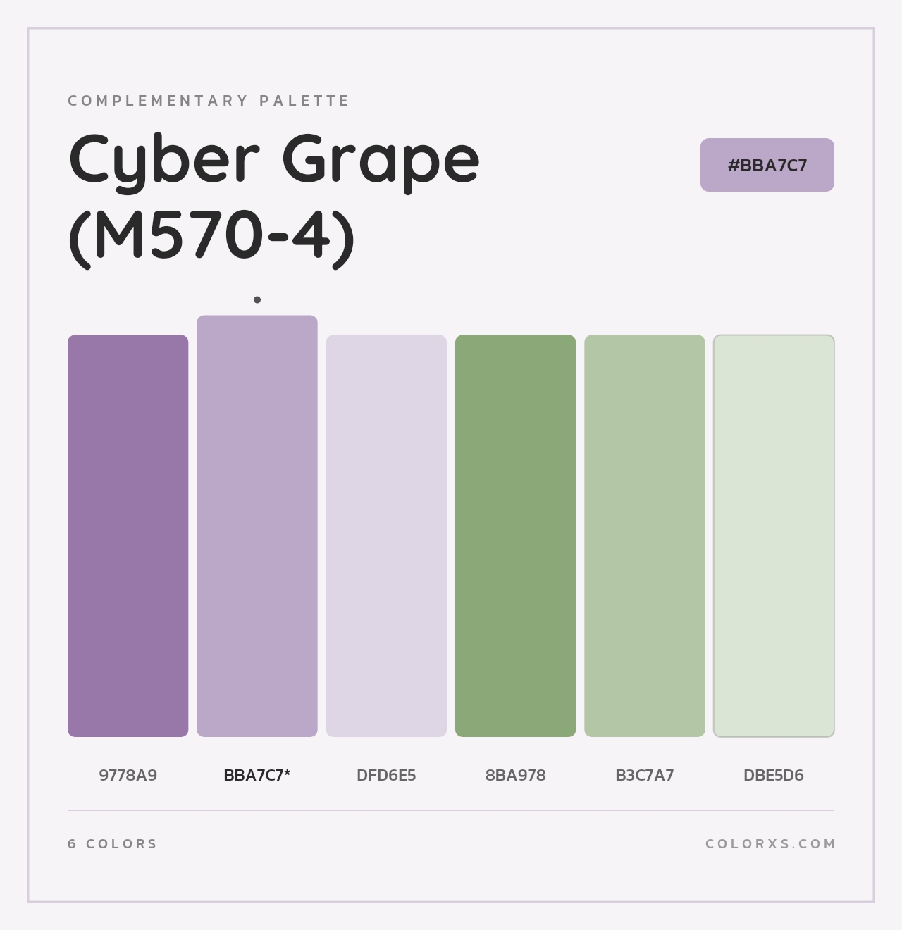 Cyber Grape (M570-4) - Complementary Color Palette