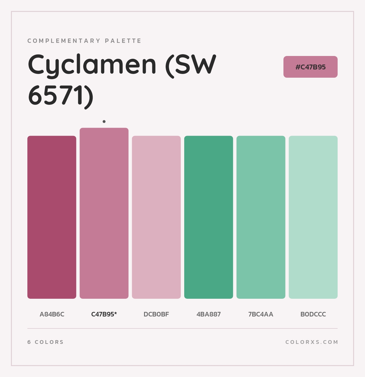 Cyclamen (SW 6571) - Complementary Color Palette