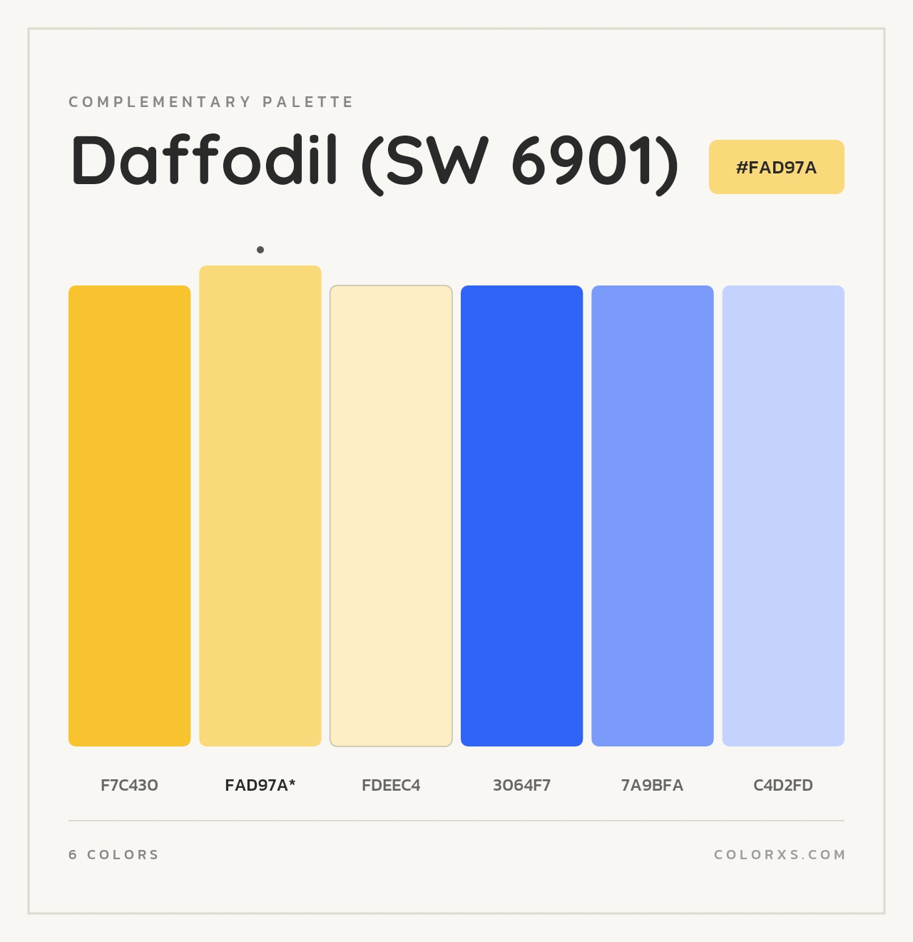 Daffodil (SW 6901) - Complementary Color Palette