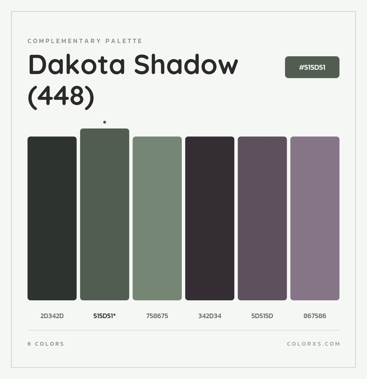 Dakota Shadow (448) - Complementary Color Palette