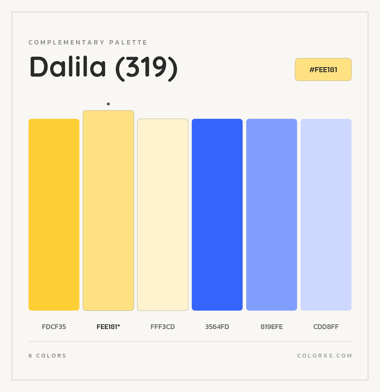 Dalila (319) - Complementary Color Palette