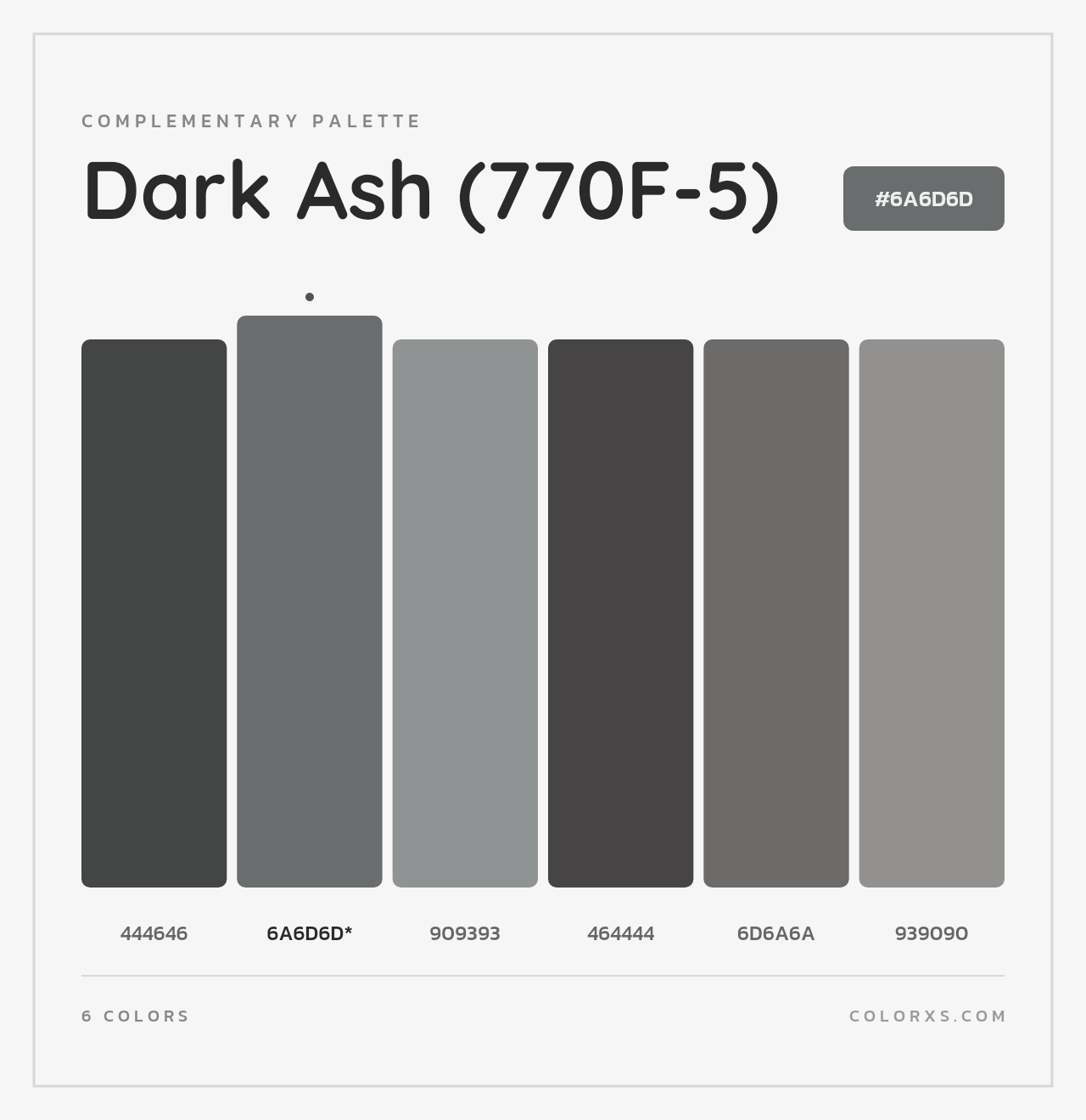 Dark Ash (770F-5) - Complementary Color Palette