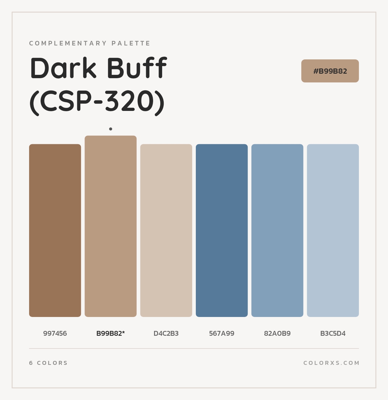 Dark Buff (CSP-320) - Complementary Color Palette
