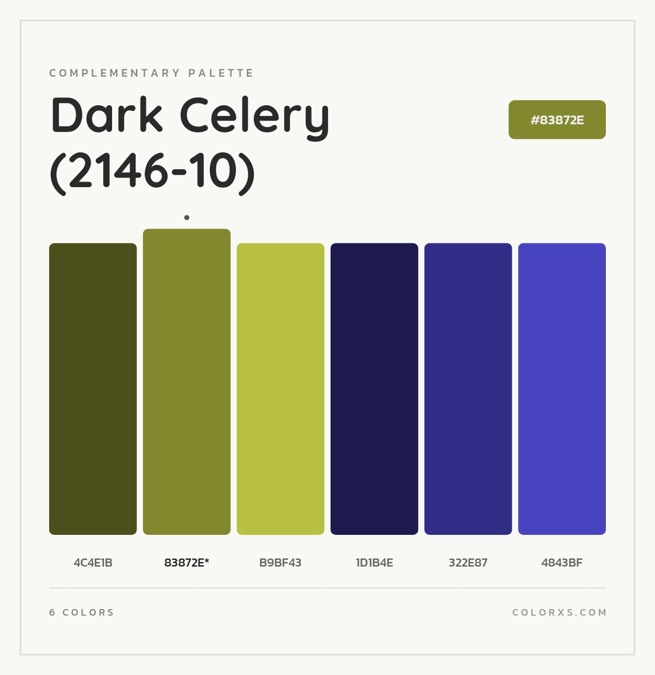 Dark Celery (2146-10) - Complementary Color Palette