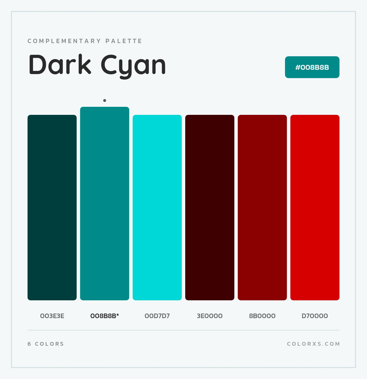 Dark Cyan - Complementary Color Palette